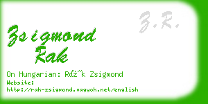 zsigmond rak business card